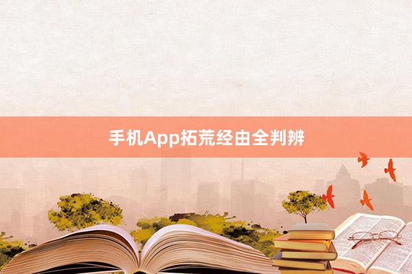 手机App拓荒经由全判辨